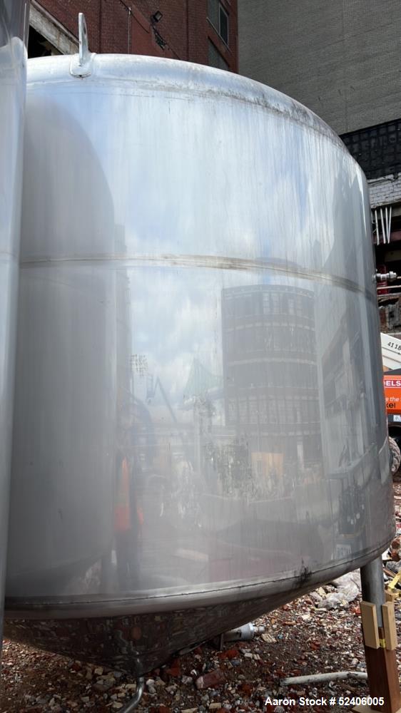 Used Falco Stainless Steel Equipment Jacketed Pressure Tank, Approximate 4000 Ga