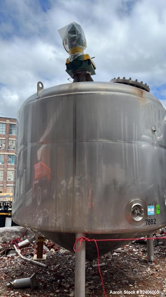 Used Falco Stainless Steel Equipment Jacketed Pressure Tank, Approximate 4000 Ga