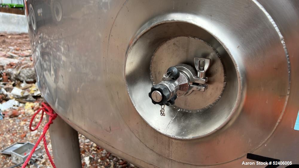Used Falco Stainless Steel Equipment Jacketed Pressure Tank, Approximate 4000 Ga