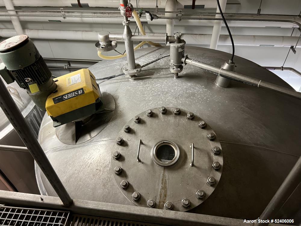 Used Falco Stainless Steel Equipment Jacketed Pressure Tank, Approximate 4000 Ga