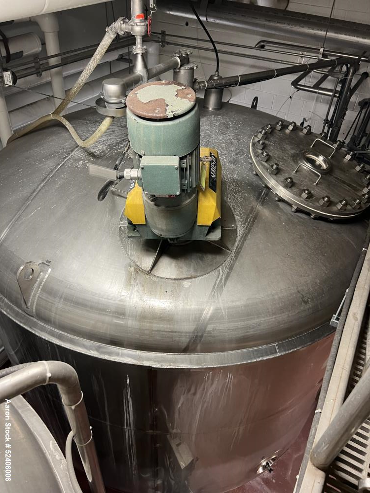 Used Falco Stainless Steel Equipment Jacketed Pressure Tank, Approximate 4000 Ga