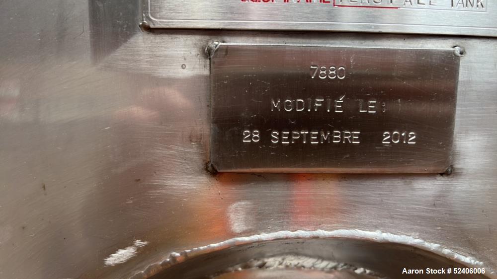 Used Falco Stainless Steel Equipment Jacketed Pressure Tank, Approximate 4000 Ga
