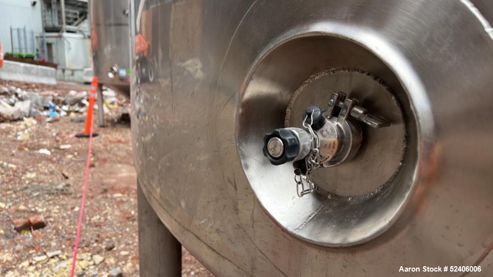 Used Falco Stainless Steel Equipment Jacketed Pressure Tank, Approximate 4000 Ga
