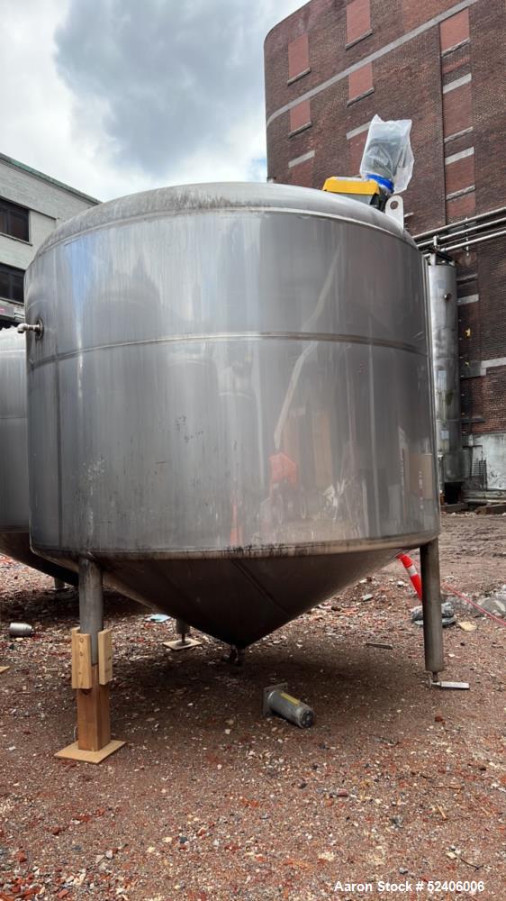 Used Falco Stainless Steel Equipment Jacketed Pressure Tank, Approximate 4000 Ga