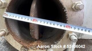 Used Tank, Approximate 1800 Gallon, Stainless Steel, Vertical. Approximate 84" diameter x 72" straight side, coned top & bottom. Mounted on 6 stainless legs.