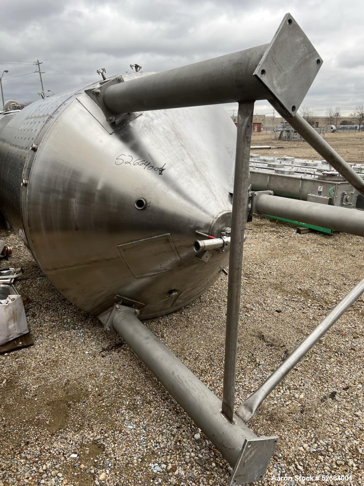 1500 Gallon Partially Jacketed Stainless Steel Tank