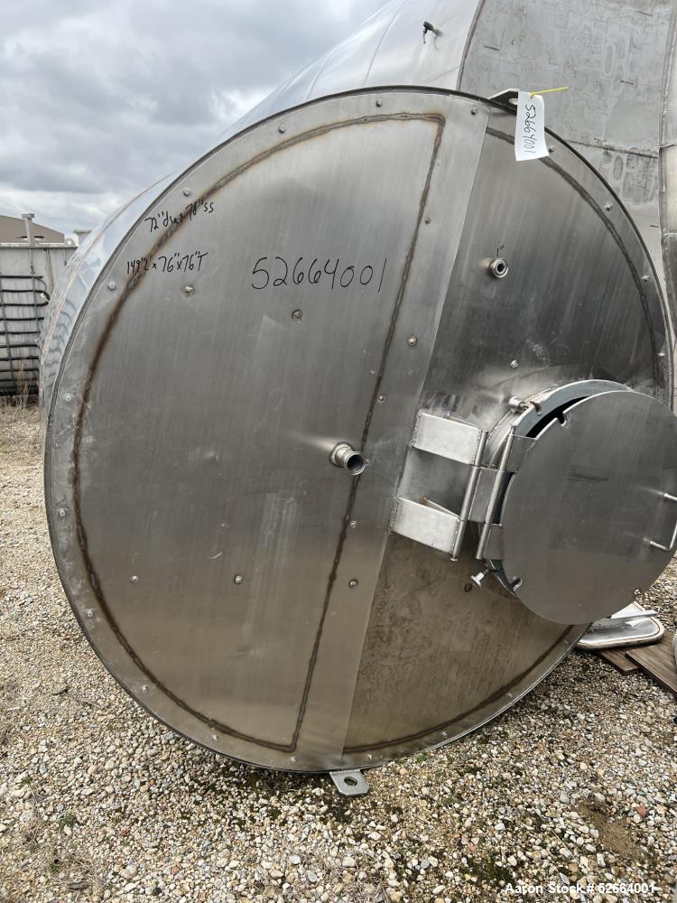 Used Bekadex-Spomasz 1,500-Gallon Stainless Steel Tank – Dimple Jacket, Vertical
