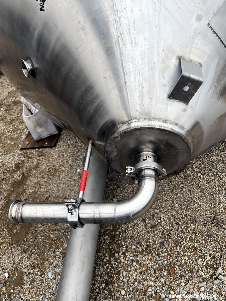 Used Bekadex-Spomasz 1,500-Gallon Stainless Steel Tank – Dimple Jacket, Vertical