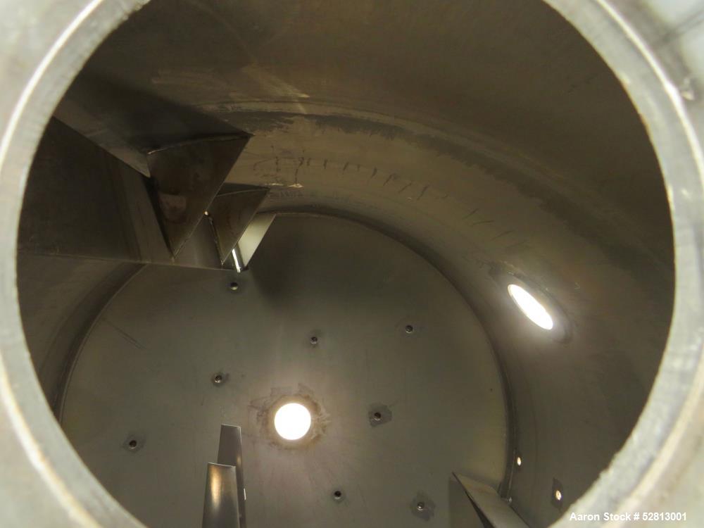 Used- Tank, 1,500 Gallon, 316 Stainless steel, Vertical. Flat top, Dish bottom. Approximately 84" diameter x 73" straight si...