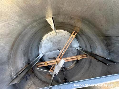 Used 3,000 Gallon 316 Stainless Steel Agitated Dimple Jacketed Mix Tank. Vessel measures 8' diameter X 8' straight side with slight cone bottom leading to 3" diameter discharge. Includes multiple zon...