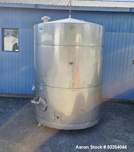 Used 3,400 Gallon Stainless Steel Tank – Sanitary Process Vessel with CIP & Tri-Clamp Connections