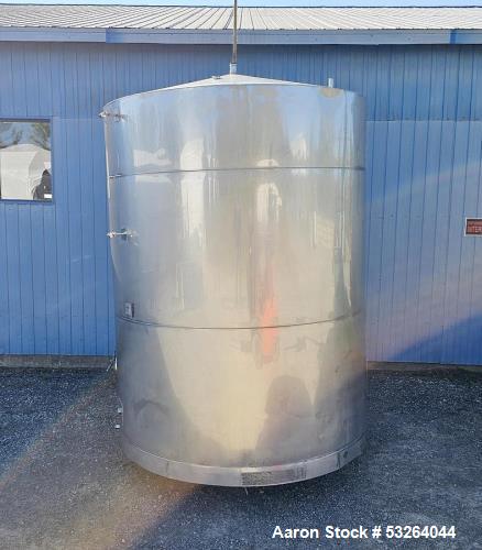 Used 3,400 Gallon Stainless Steel Tank – Sanitary Process Vessel with CIP & Tri-Clamp Connections