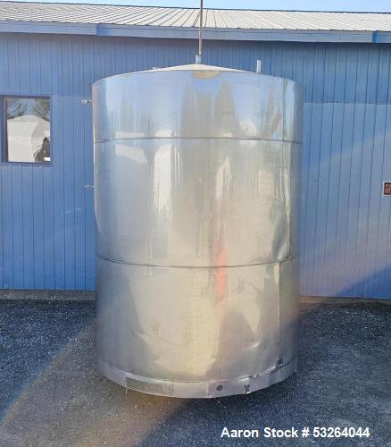 Used 3,400 Gallon Stainless Steel Tank – Sanitary Process Vessel with CIP & Tri-Clamp Connections
