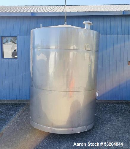 Used 3,400 Gallon Stainless Steel Tank – Sanitary Process Vessel with CIP & Tri-Clamp Connections