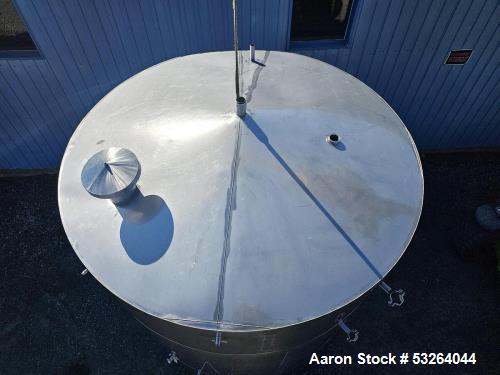 Used 3,400 Gallon Stainless Steel Tank – Sanitary Process Vessel with CIP & Tri-Clamp Connections