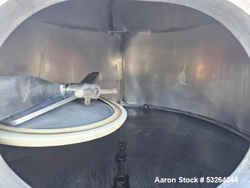Used 3,400 Gallon Stainless Steel Tank – Sanitary Process Vessel with CIP & Tri-Clamp Connections