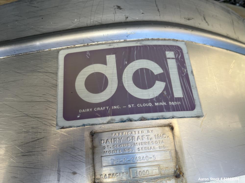 DCI 1,000 Gallon Stainless Steel Tank