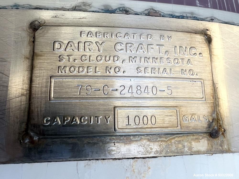 DCI 1,000 Gallon Stainless Steel Tank