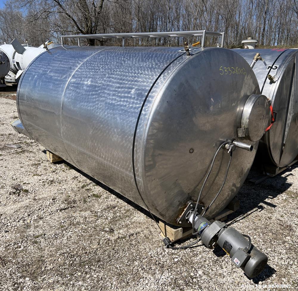 Stainless Steel 1,000 Gallon Agitated Tank