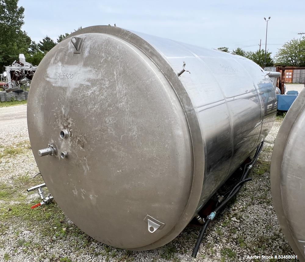 Brew Tank, Approximately 2000 Gallons Capacity, 304 Stainless Steel