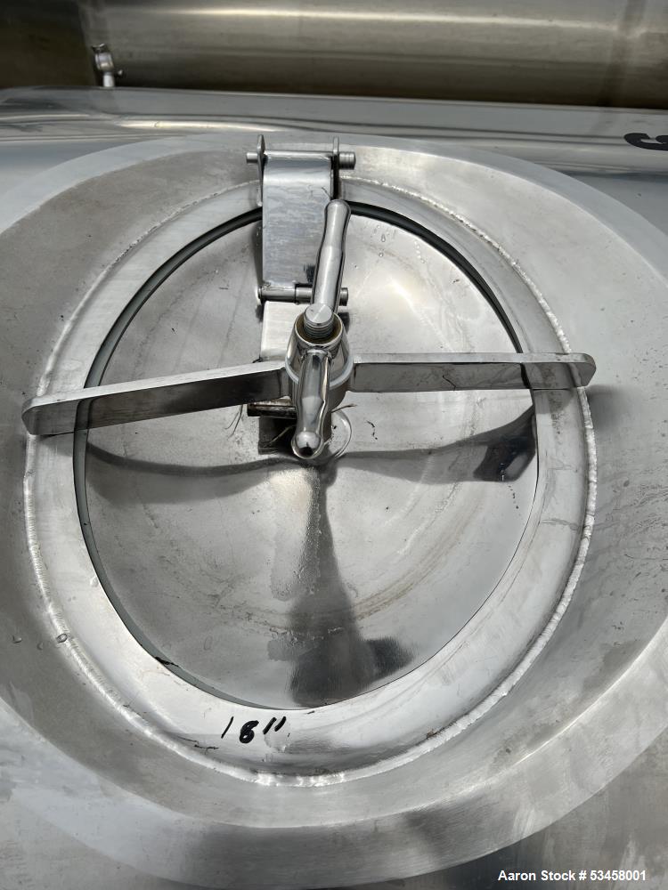 Brew Tank, Approximately 2000 Gallons Capacity, 304 Stainless Steel