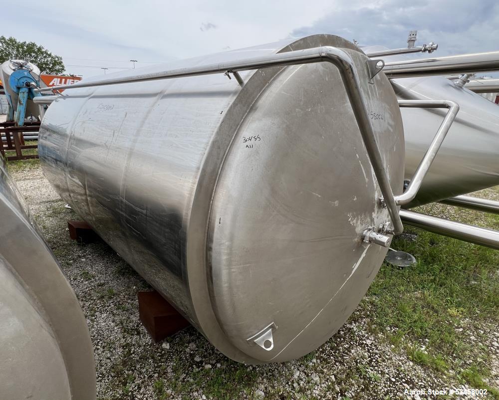 Brew Tank, Approximately 2000 Gallons Capacity, 304 Stainless Steel