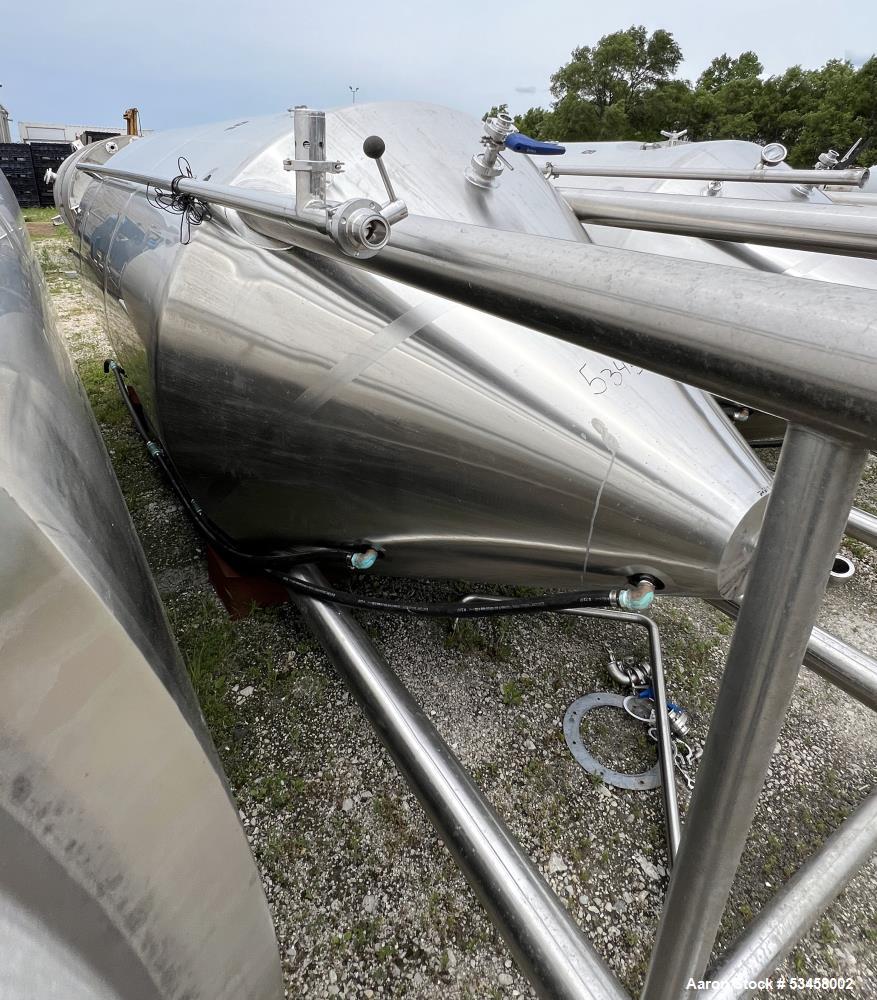 Brew Tank, Approximately 2000 Gallons Capacity, 304 Stainless Steel