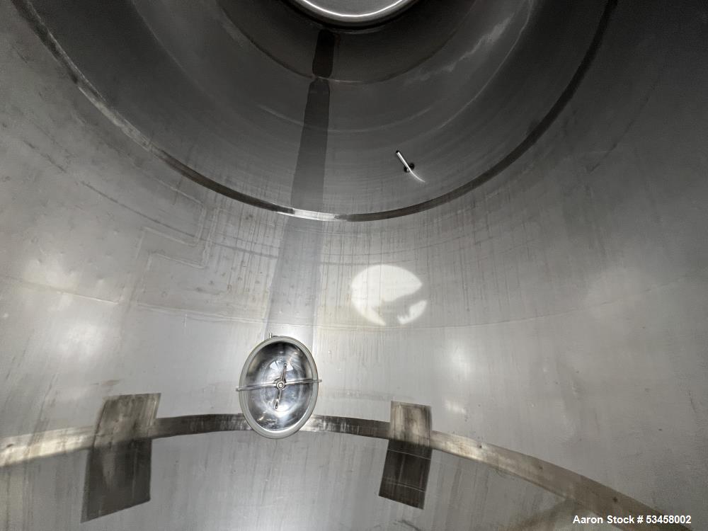 Brew Tank, Approximately 2000 Gallons Capacity, 304 Stainless Steel