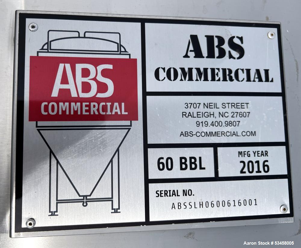 ABS Commercial Brew Tank, Gross Volume 60 BBL