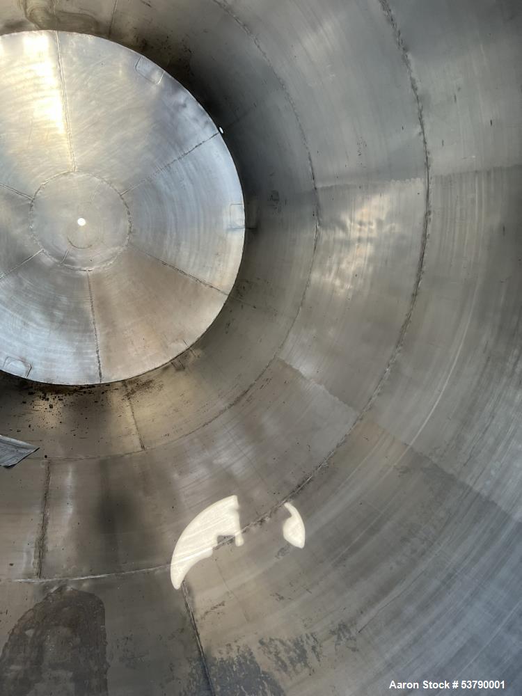 Used 3,400 Gallon (14,000 Liter) Vertical 304 Stainless Steel Tank