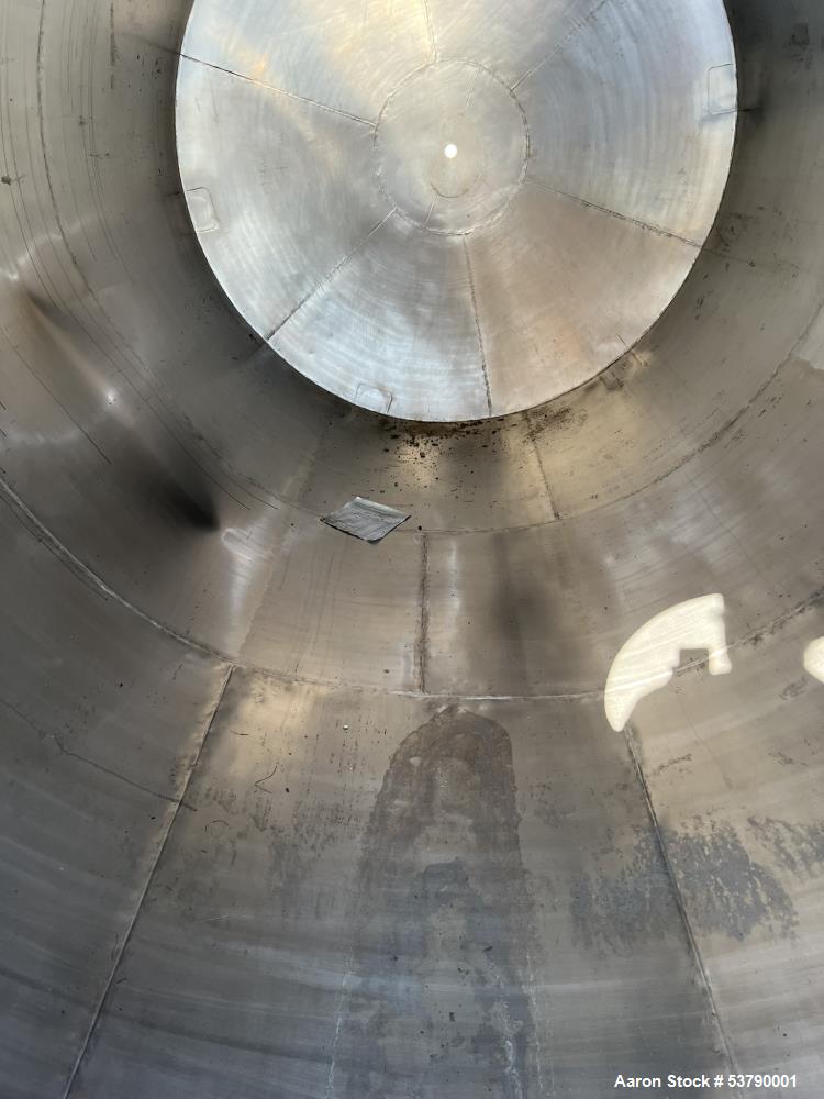 Used 3,400 Gallon (14,000 Liter) Vertical 304 Stainless Steel Tank