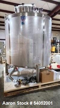 Unused 1,200 Gallon Preferred Stainless Steel Tank | Vertical, Sloped Bottom, Built 2020