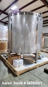 Unused 1,200 Gallon Preferred Stainless Steel Tank | Vertical, Sloped Bottom, Built 2020