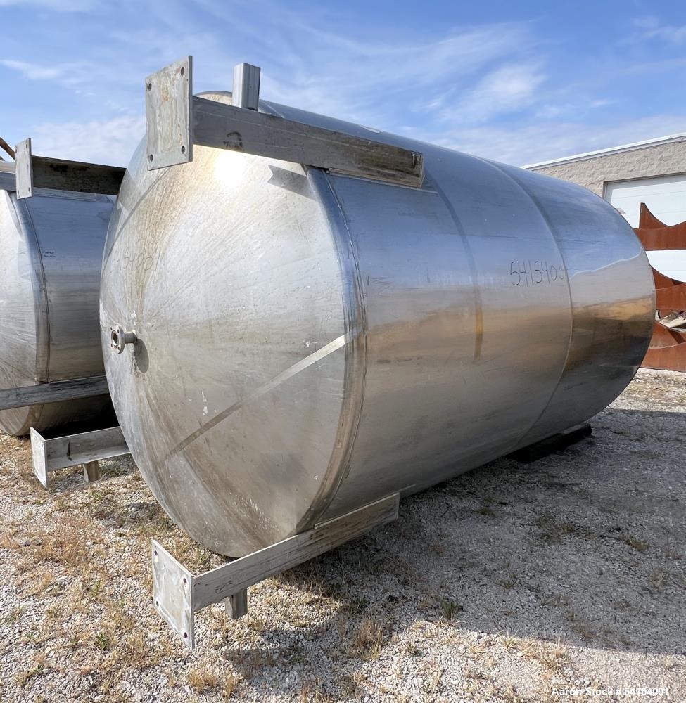 Used – 3,800 Gallon Stainless Steel Vertical Storage Tank – 316 SS, Flat Top, Di