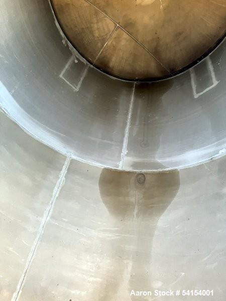 Used – 3,800 Gallon Stainless Steel Vertical Storage Tank – 316 SS, Flat Top, Di