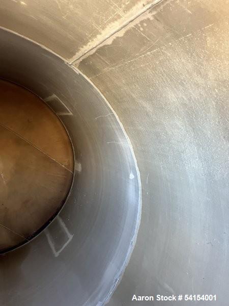 Used – 3,800 Gallon Stainless Steel Vertical Storage Tank – 316 SS, Flat Top, Di