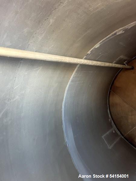 Used – 3,800 Gallon Stainless Steel Vertical Storage Tank – 316 SS, Flat Top, Di