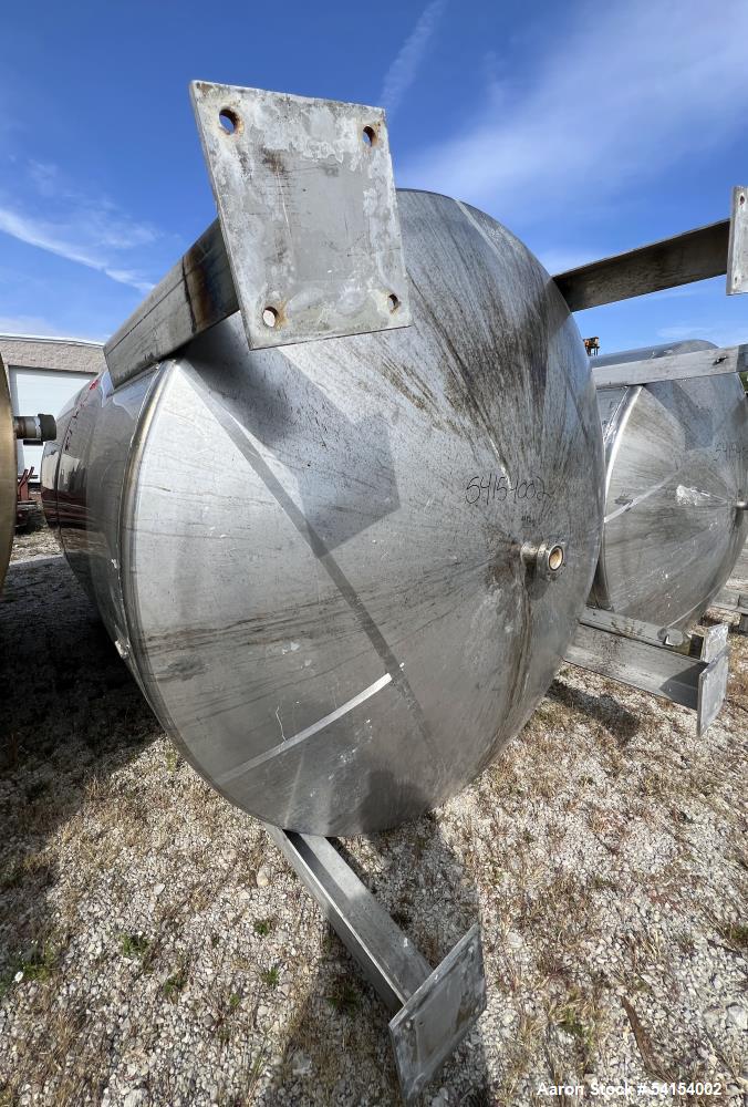 Pre-Owned 3,800 Gallon 316 Stainless Steel Vertical Storage Tank – Flat Top & Di