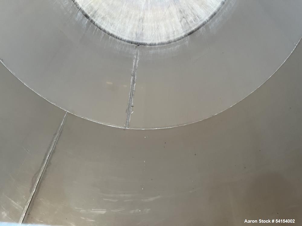 Pre-Owned 3,800 Gallon 316 Stainless Steel Vertical Storage Tank – Flat Top & Di