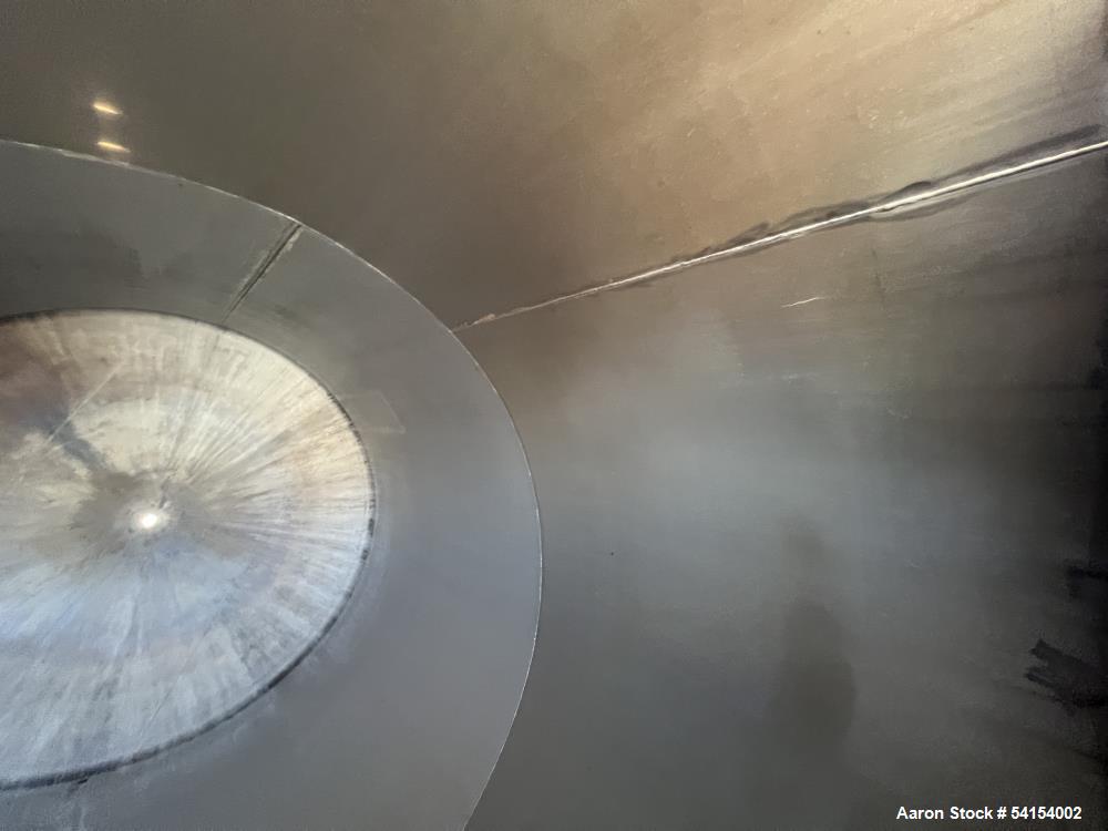 Pre-Owned 3,800 Gallon 316 Stainless Steel Vertical Storage Tank – Flat Top & Di