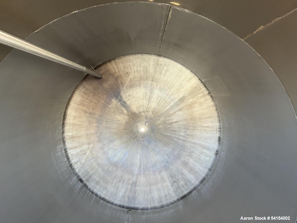 Pre-Owned 3,800 Gallon 316 Stainless Steel Vertical Storage Tank – Flat Top & Di