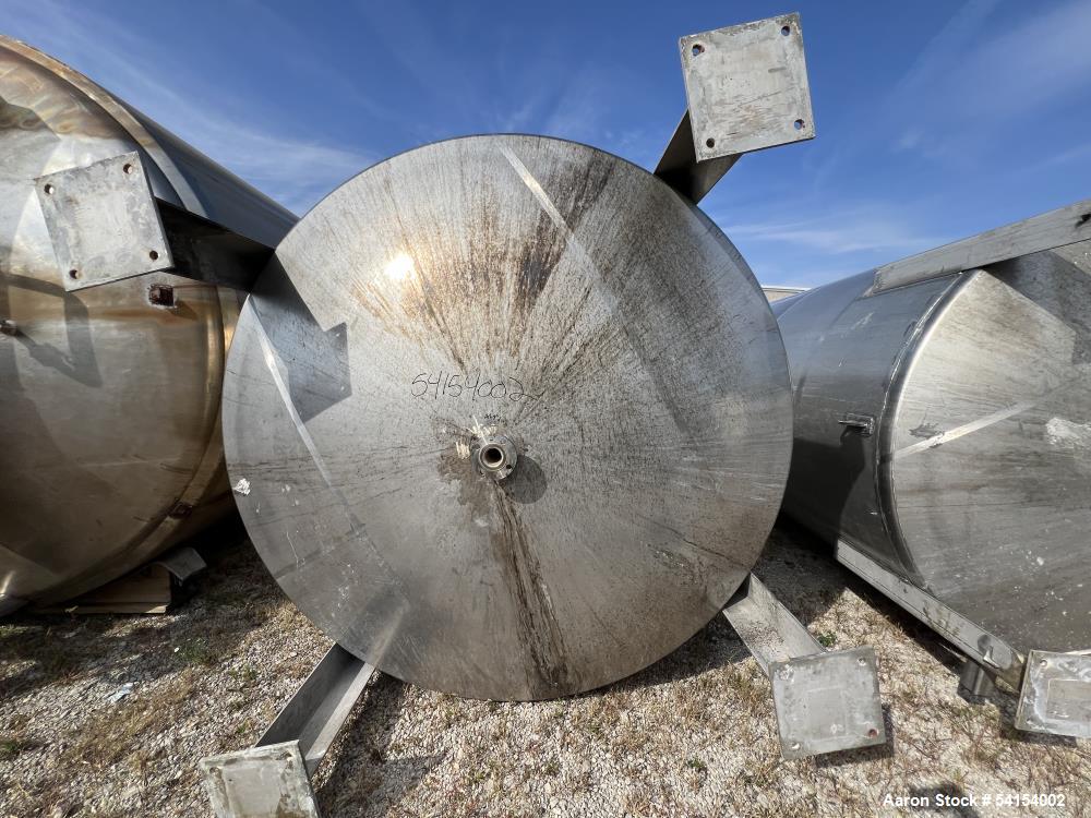 Pre-Owned 3,800 Gallon 316 Stainless Steel Vertical Storage Tank – Flat Top & Di