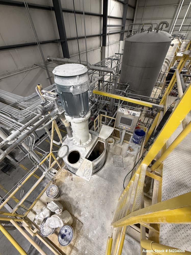 Used 1,000 Gallon 316 Stainless Steel Tank with Morehouse Cowles Agitator