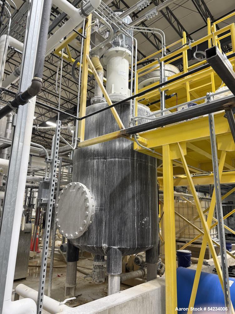 Used 1,000 Gallon 316 Stainless Steel Tank with Morehouse Cowles Agitator