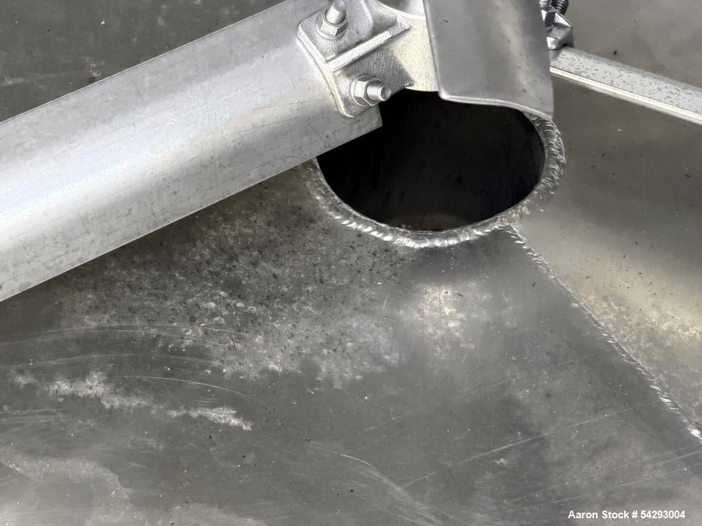 1,250 Gallon 304 Stainless Steel Agitated Mix Tank – Dual Turbine, Baffled, Vertical