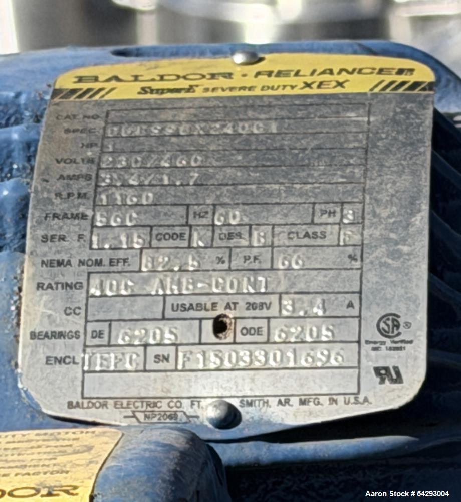 1,250 Gallon 304 Stainless Steel Agitated Mix Tank – Dual Turbine, Baffled, Vertical