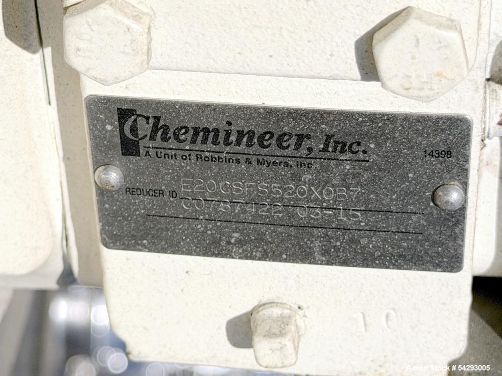 304 Stainless Steel 1,250 Gallon Batch Tank with Dual Turbine Agitator & Internal Baffles