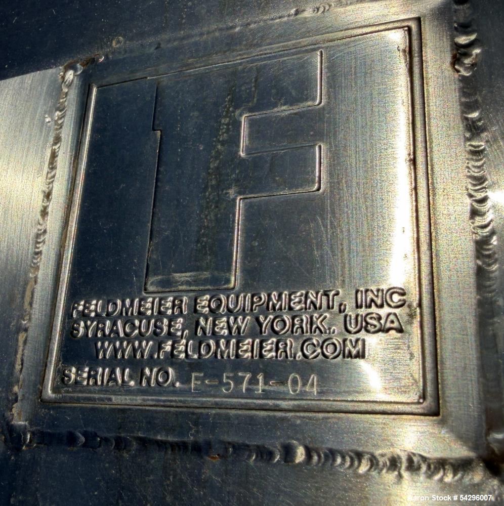 Used Feldmeier 2,500 Gallon Stainless Steel Tank – Cone Bottom Process Vessel wi