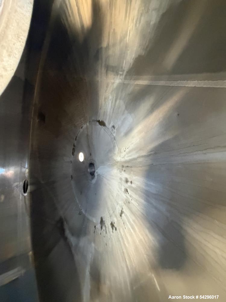 Used 3,200 Gallon Stainless Steel Tank – Vertical Dished Vessel with Multiple Po