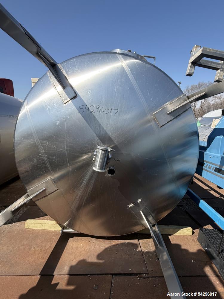 Used 3,200 Gallon Stainless Steel Tank – Vertical Dished Vessel with Multiple Po